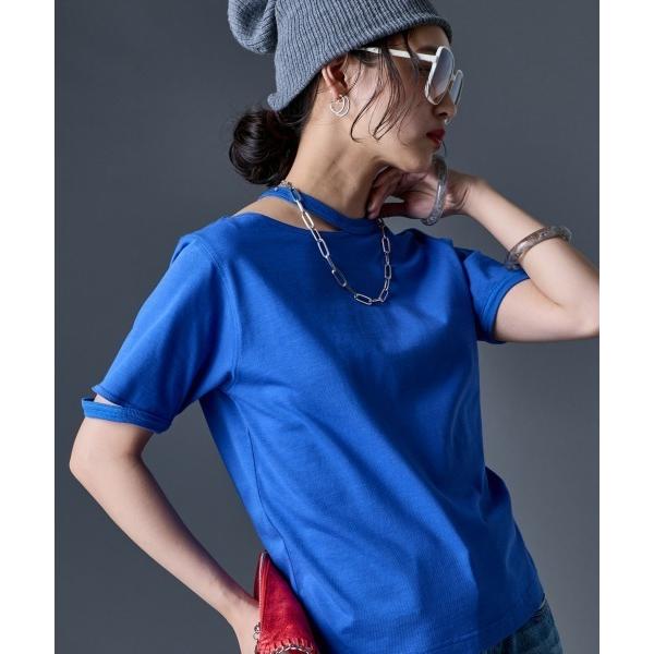 tシャツ カットアウトデザインカットソー「大きいサイズ有」GEVS. レディース