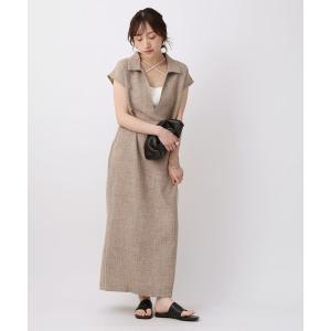 ワンピース 「NOAHL」リネンライクスキッパーノースリーブワンピース
