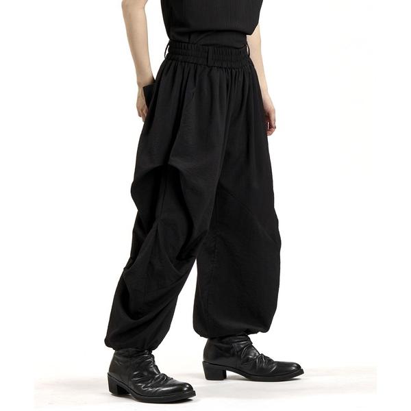 パンツ 「NO ID.」Linen Touch Gathered Drape Easy Trouse...