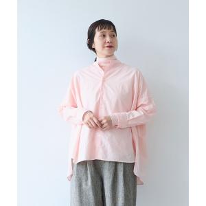 ブラウス シャツ コットンキャッチワッシャー　ワイドブラウス レディース