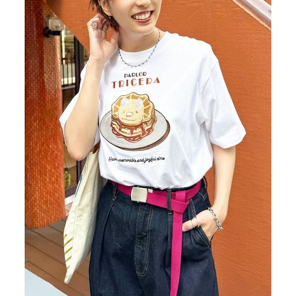 tシャツ 半袖 PARLOR刺しゅうTEE（パンケーキ） レディース