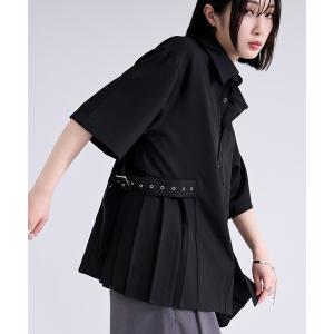 シャツ サイドプリーツハトメベルトシャツ/SS メンズ レディース