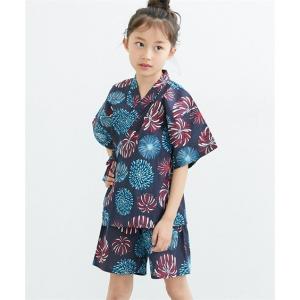 浴衣 「男の子・女の子」甚平スーツ「綿100%」　(100〜160cm) キッズ 子供 男の子 女の子