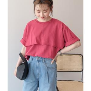 tシャツ レイヤード風加工Tシャツ レディース
