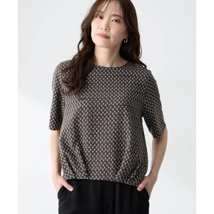 ブラウス シャツ 半袖 ハーフスリーブタックブラウス「接触冷感・大きいサイズあり」 レディース