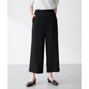ワイドパンツ パンツ クールワイドパンツ「接触冷感・後ろウエストゴム・セットアップ対応・大きいサイズあり」 レディース