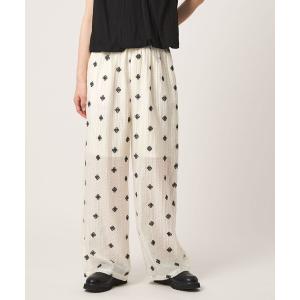 パンツ 「CITEN」フラワーシシュウシア―パンツ レディース