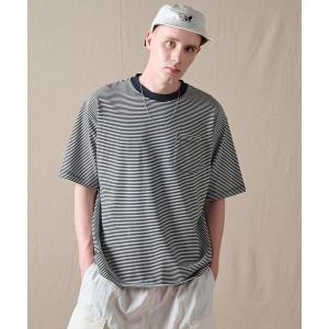 tシャツ ナロー ボーダー 半袖ポケットTシャツ メンズ レディース