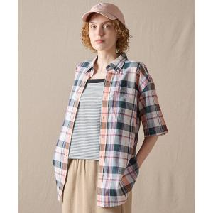 シャツ 半袖 マドラス プレイド 半袖シャツ メンズ レディース