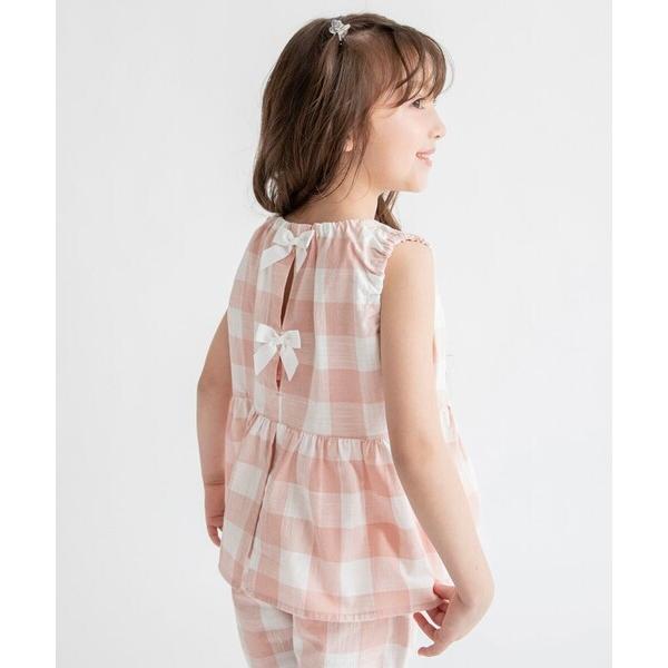 ブラウス シャツ バックスリットノースリーブ キッズ 子供服 女の子
