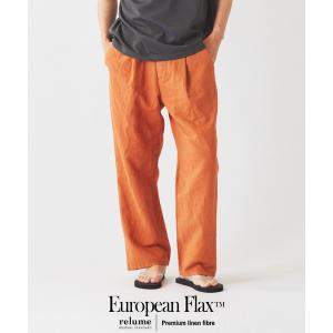 ワイドパンツ パンツ European Flax / ヨーロピアンフラックス ガーメントダイ リネン イージーパンツ メンズ