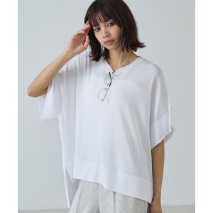 tシャツ 「二の腕カバー」スラブプルオーバー レディース