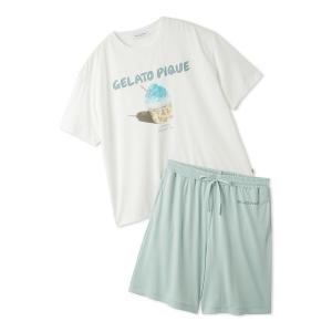 パジャマ 「HOMME」「MNT SHERBET byHEIQ MINT」「接触冷感」夏祭りワンポイントTシャツ＆ハーフパンツセット メンズ
