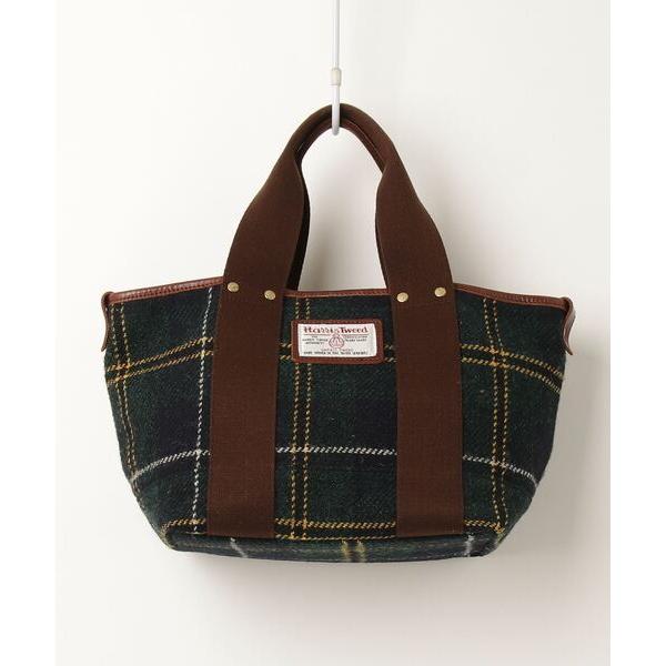 「HARRIS TWEED」 ハンドバッグ - グリーン レディース