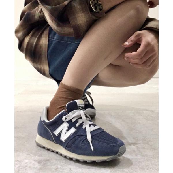 「New Balance」 ローカットスニーカー 24.5cm ネイビー レディース