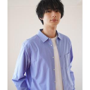 「GLOBAL WORK」 長袖シャツ - ブル...の商品画像