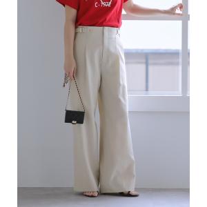 パンツ 「洗える」サイドバックルパンツ レディース
