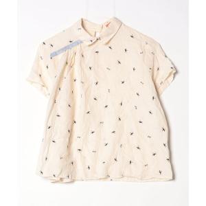「mintdesigns」 ドット柄半袖ブラウス - ベージュ レディース