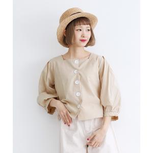 「MERLOT」 7分袖ブラウス FREE ベージュ レディース