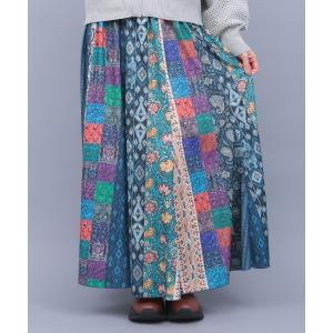「チチカカ」 フレアスカート MEDIUM ブルー レディース
