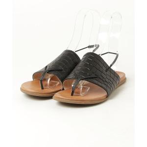 「ground green store」 フラットサンダル 38 ブラック系その他 レディース