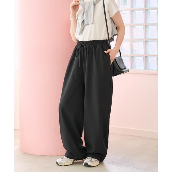 ワイドパンツ パンツ 限定展開　「接触冷感」クールタッチ イージーパンツ レディース