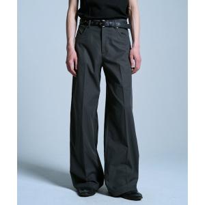 スラックス PRESSED POLYESTER FLARE SLACKS / センタープレスポリエステルフレアスラックス メンズ レディース