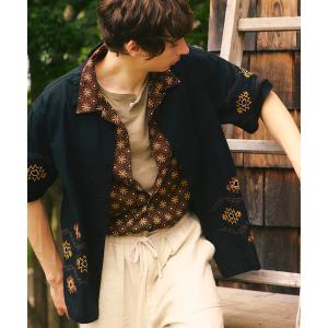 シャツ 半袖 PENDLETON / ペンドルトン 別注 ”カットワーク” 刺繍 オープンカラーシャツ メンズ