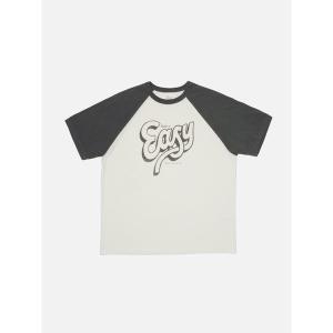 tシャツ 「Nudie Jeans」ヌーディージーンズ Roy Raglan T-Shirt 132006 / ロイ ラグランTシャツ / Take It Easy Offwhite/Black / メンズ レディース