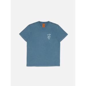 tシャツ 「Nudie Jeans」ヌーディージーンズ Roy T-Shirt 132009 / プリントTシャツ / OG Line-Up French Blue / メンズ レディース