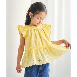 ブラウス シャツ ハート・フラワーレースチュニック_セットアップ可 キッズ 子供服 女の子