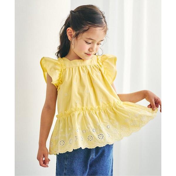 ブラウス シャツ ハート・フラワーレースチュニック_セットアップ可 キッズ 子供服 女の子
