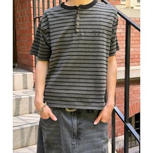 tシャツ ASSORTED HENLEY NECK SILVER BUTTON TEE／アソートヘンリーネックシルバーボタンTEE メンズ レディース