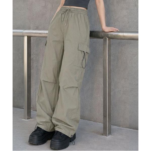 カーゴパンツ ナイロンストレッチカーゴパンツ レディース