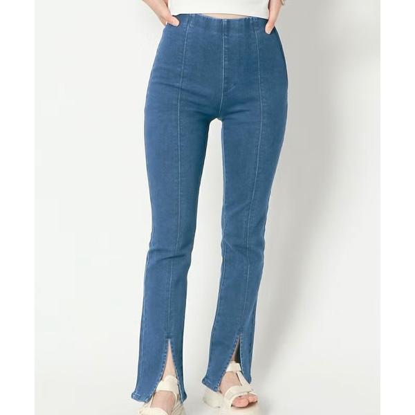 パンツ スリットフレアパンツ レディース