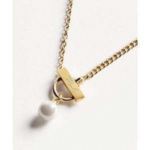 ネックレス 「KARL LAGERFELD/カール・ラガーフェルド」パール - ネックレス イエローゴールド シェル パール ホワイト レディース