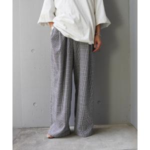 パンツ YENN（イエン）PLAID TUCK EASY PT レディース