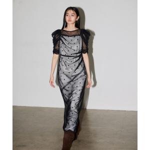 パーティードレス ドレス ドットレイヤードドレス / dot layered dress