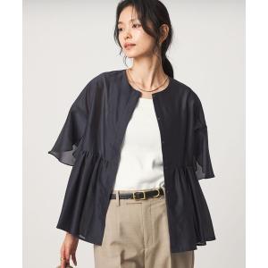 ジャケット ノーカラージャケット 「size SHORTあり」ブライトシアー ショートスリーブ ジャケット レディース｜ZOZOTOWN Yahoo!店