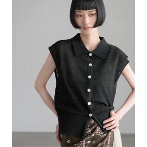ベスト ジレ メランジポロフレンチスリーブ　1045953 レディース