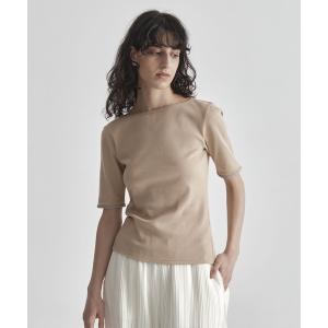 tシャツ 半袖 「THE TOKYO/ザトウキョウ」Boat Neck Rib Top/ボートネックリブトップス レディース