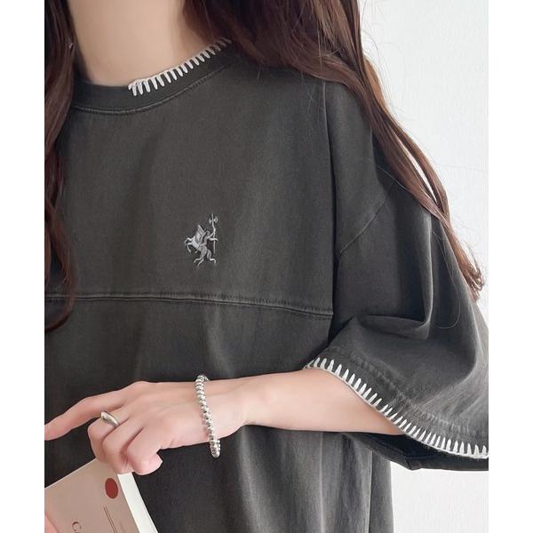 「Java」 半袖Tシャツ MEDIUM チャコールグレー レディース