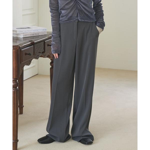 「UNE MANSION」 スラックス - ダークグレー レディース