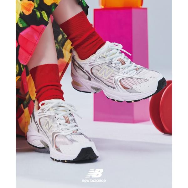 「New Balance」 ローカットスニーカー 25.5cm ホワイト系その他 レディース