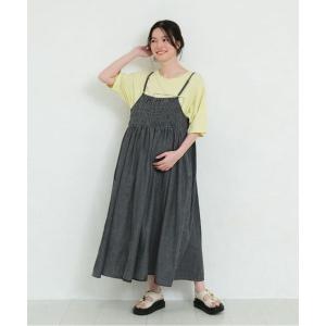 マタニティ 「産前・産後対応」マタニティ／スースーデニム2WAYワンピース　739799