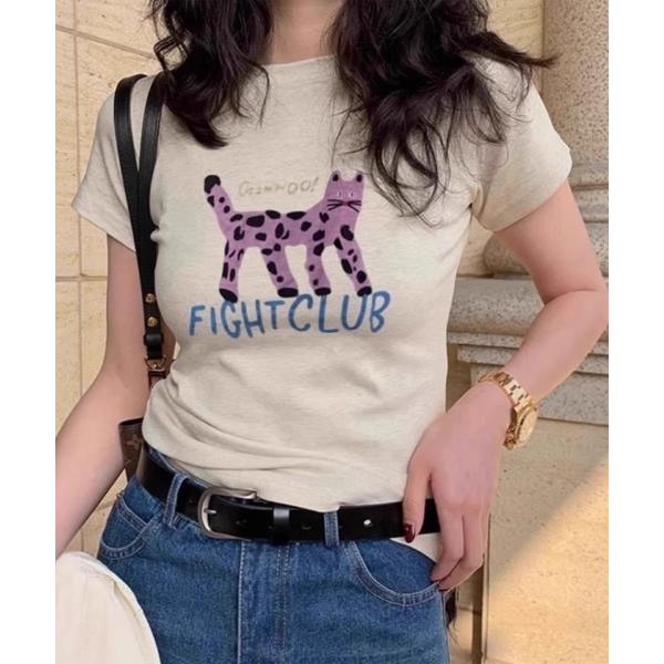 tシャツ 半袖 クロップド丈半袖 T シャツ レディース