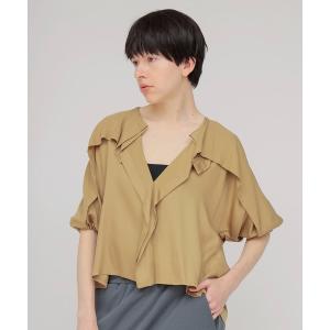 ブラウス シャツ design yoke silky blouse(デザインヨークシルキーブラウス) レディース