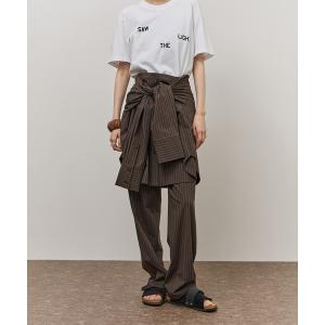 スラックス パンツ マルチWAYレイヤードシャツパンツ/接触冷感 レディース