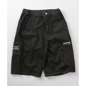 ジーンズ 「78」「THRASHER/スラッシャー」ロゴワンポイント刺繍 デニム ペインター ショートパンツ ピスネーム付き メンズ レディース