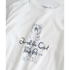 tシャツ 半袖 あくびCAT　クルーネックTEE レディース